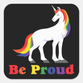 Sticker Carré Licorne | Arc | LGBT
