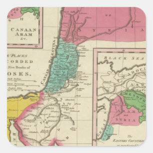Sticker Carré Lieux enregistrés dans les cinq livres de Moïse