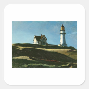 Sticker Carré Lighthouse Hill - Edward Hopper