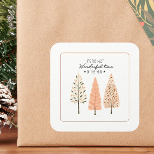 Sticker Carré Ligne Art Boho Terme Moderne Minimaliste Pin nordi