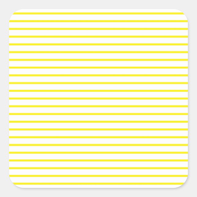 Sticker Carré Lignes jaunes blanches (Devant)