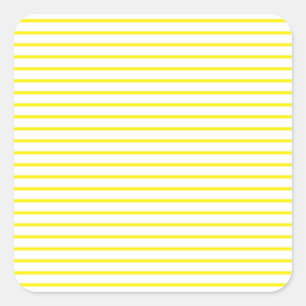 Sticker Carré Lignes jaunes blanches