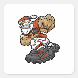 Sticker Carré L'Illustration de Santa Claus Playing