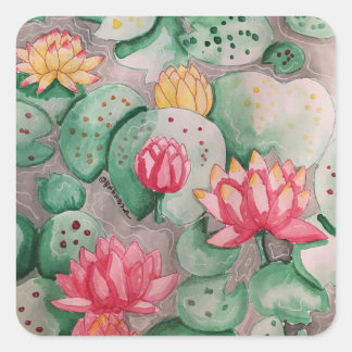 Sticker Carré Lily Pad