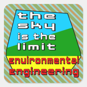 Sticker Carré Limite d'ingénierie de l'environnement
