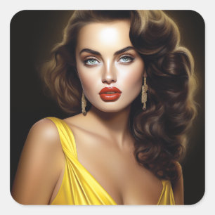 Sticker Carré Lina - Super Modèle Latina!