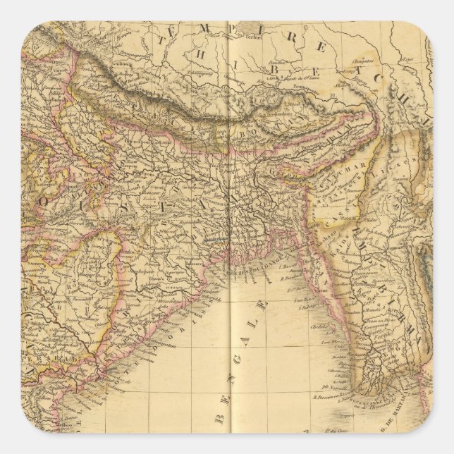 Sticker Carré L'Inde 5 (Devant)