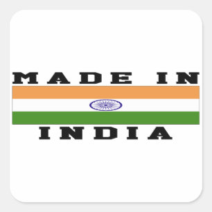 Sticker Carré L'Inde a fait dans les conceptions