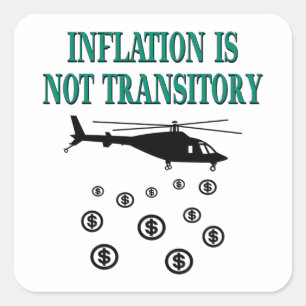 Sticker Carré L'inflation n'est pas transitoire