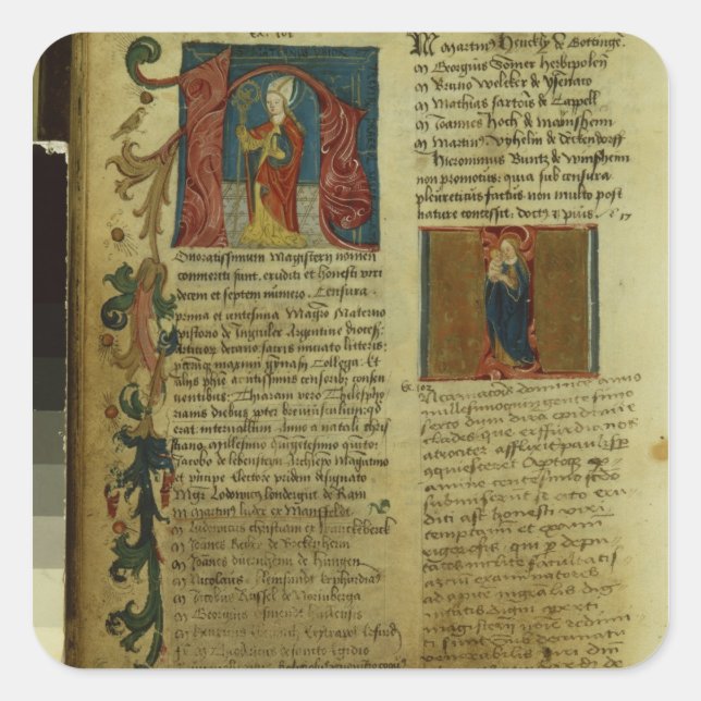 Sticker Carré L'inscription de Martin Luther (Devant)