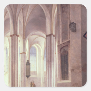 Sticker Carré L'intérieur du Buurkerk à Utrecht, 1644