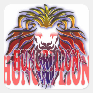 Sticker Carré Lion