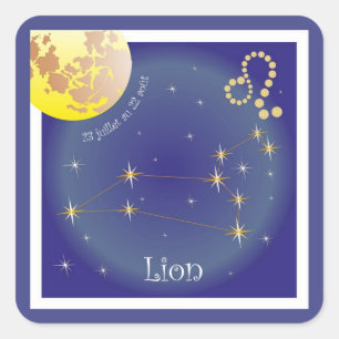Sticker Carré Lion 23 juillet 22 août
