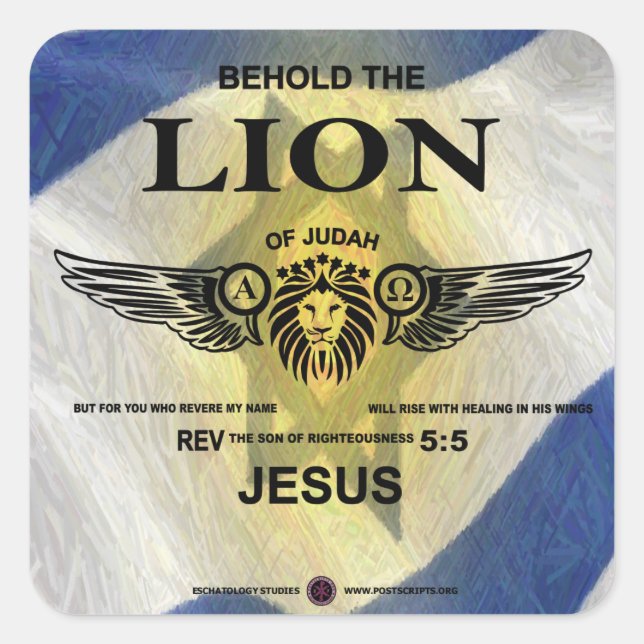 Sticker Carré Lion de Juda (Devant)