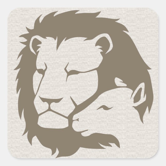 Sticker Carré Lion et The Lamb (Devant)