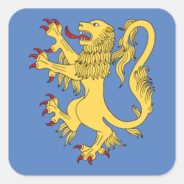 Sticker Carré Lion Rampant (Devant)