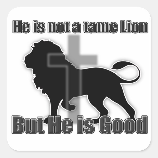 Sticker Carré Lion Tame (Devant)