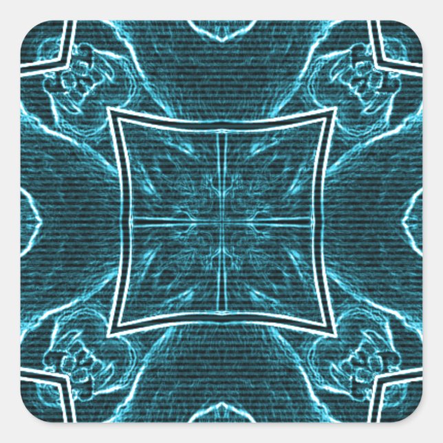 Sticker Carré Lions Partager l'art Imprimer (Devant)