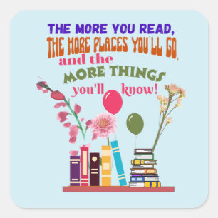 Sticker Carré Lire