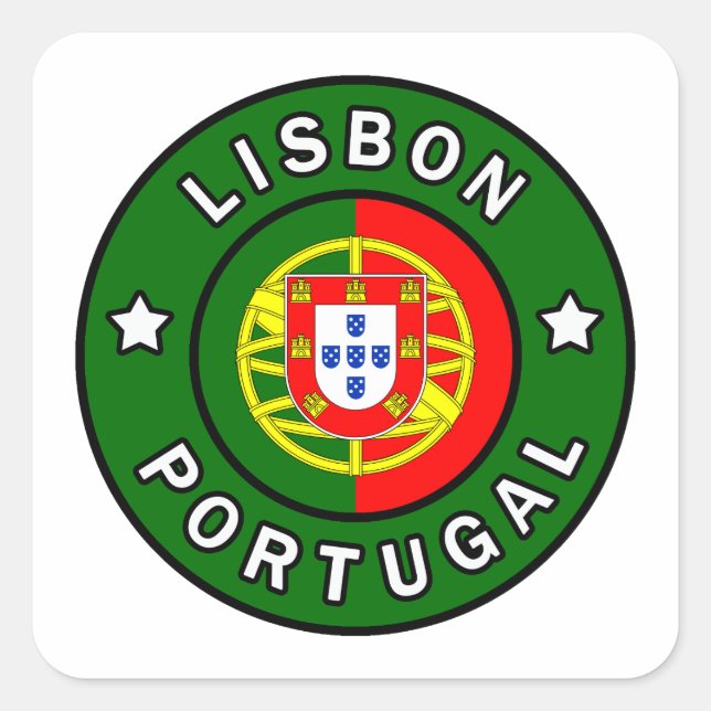 Sticker Carré Lisbonne Portugal (Devant)