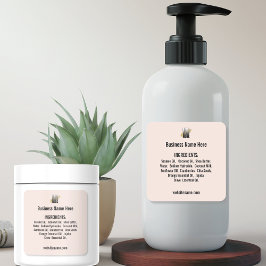 Sticker Carré Liste des ingrédients avec le site du logo sur Blu