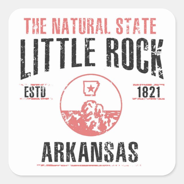 Sticker Carré Little Rock (Devant)