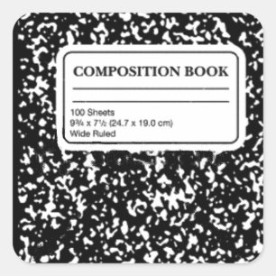 Sticker Carré Livre de composition