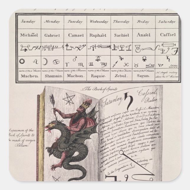 Sticker Carré Livre d'esprits (Devant)