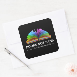 Sticker Carré Livres Pas D'interdictions, LGBTQ+
