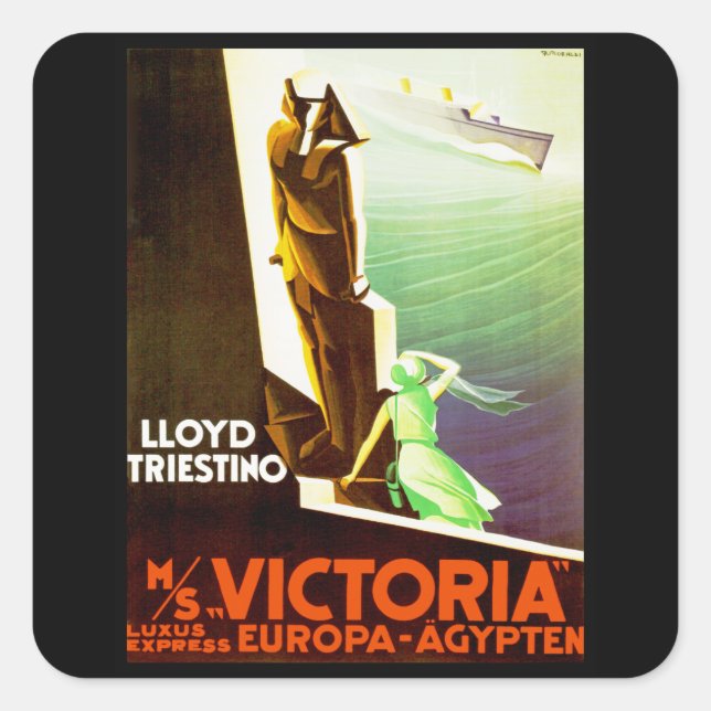 Sticker Carré Lloyd Triestino ms Victoria (Devant)