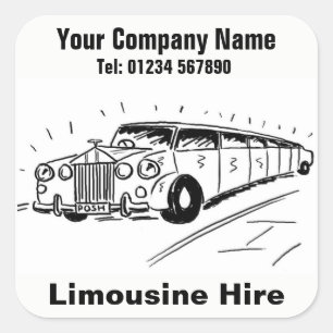 Sticker Carré Location de voiture Limousine