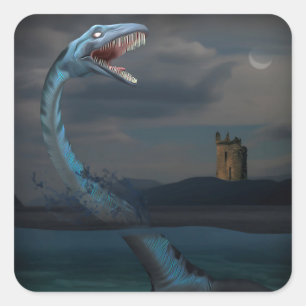 Sticker Carré Loch Ness Monster (Creeptid)