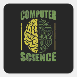 Sticker Carré Logiciel informatique de science informatique
