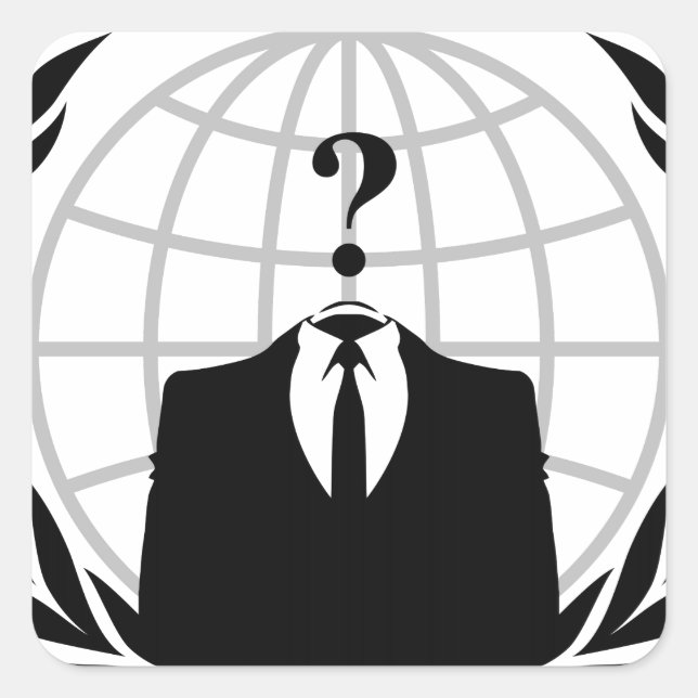 Sticker Carré Logo Anonymous (Devant)