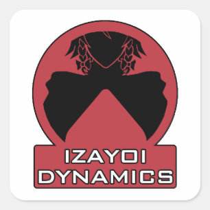 Sticker Carré Logo de dynamique d'Izayoi avec le texte