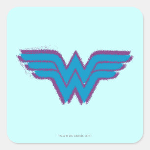 Sticker Carré Logo de la peinture de Wonder Woman