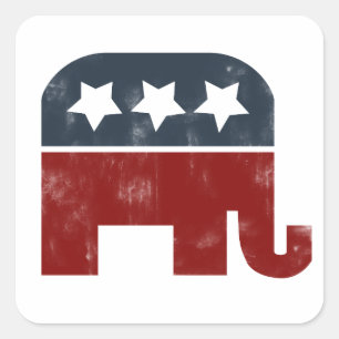 Sticker Carré Logo d'éléphant GOP