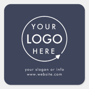 Sticker Carré Logo d'entreprise   Marine Blue Corporate Professi
