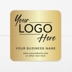 Sticker Carré Logo d'entreprise Or