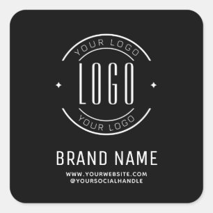 Sticker Carré Logo d'entreprise personnalisée moderne marque com