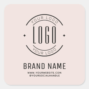 Sticker Carré Logo d'entreprise personnalisée moderne marque com