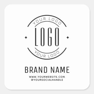 Sticker Carré Logo d'entreprise personnalisée moderne marque com