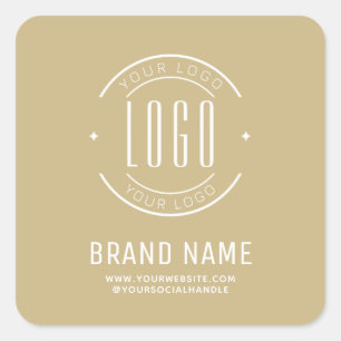Sticker Carré Logo d'entreprise personnalisée moderne marque com