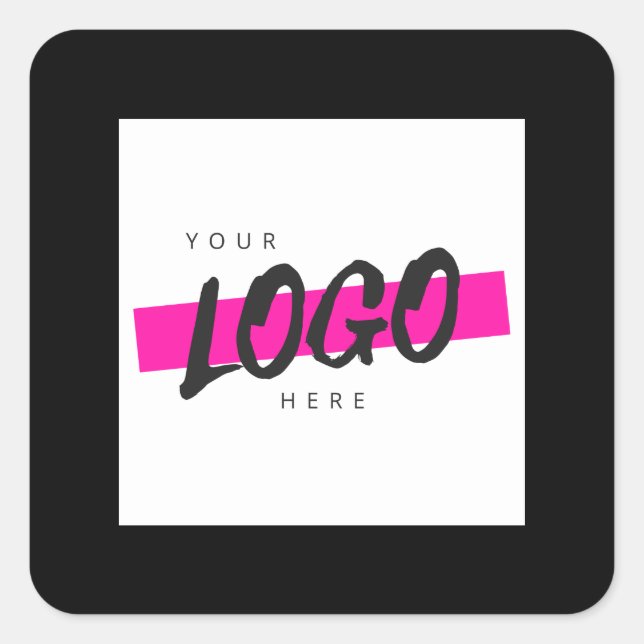 Sticker Carré Logo d'entreprise sur mesure Entreprise Promotion  (Devant)