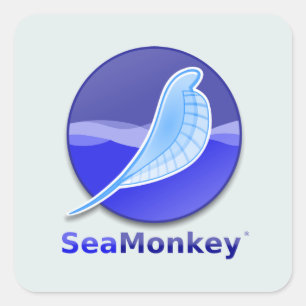 Sticker Carré Logo des textes de SeaMonkey