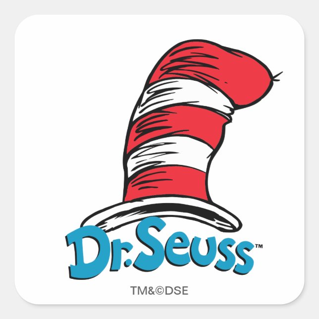 Sticker Carré Logo du Casquette Dr. Seuss (Devant)