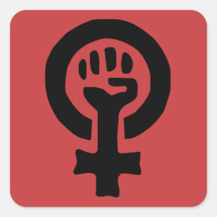 Sticker Carré Logo du symbole féministe