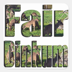 Sticker Carré Logo Fair Dinkum Aussie Slang