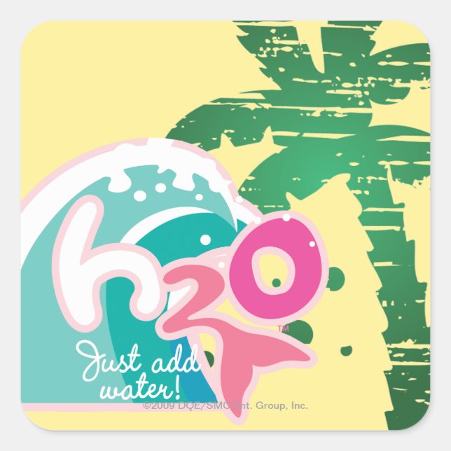 Sticker Carré Logo H2O (Devant)