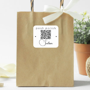Sticker Carré Logo minimaliste élégant pour salon professionnel 